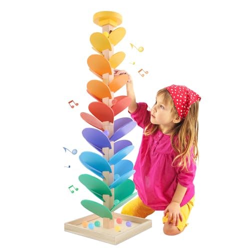 Wooden Marble Run Music Tree