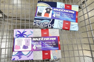 kids skechers outfit sets in a cart