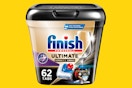 a container of dishwashing pods