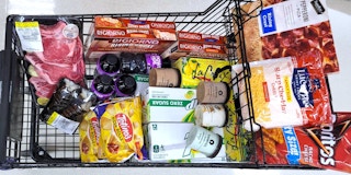 A cart of groceries at Safeway