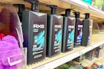 axe body wash sitting on target shelves