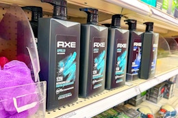 axe body wash sitting on target shelves