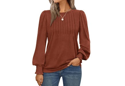 Women's Pleated Blouse