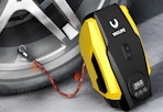 yellow and black portable tire inflator