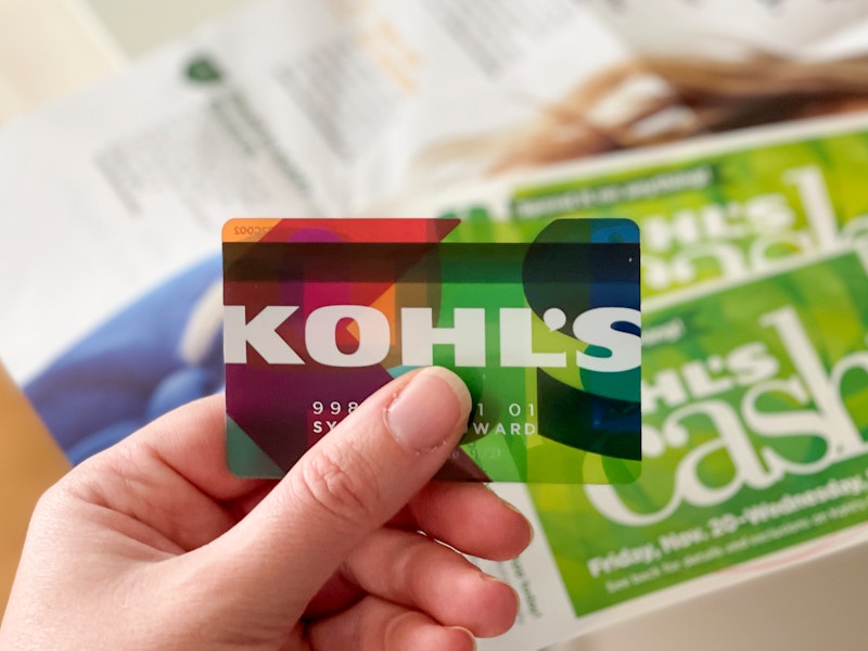 Kohls credit card held with Kohl's Cash.