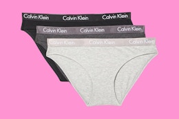 calvin klein underwear on a pink background