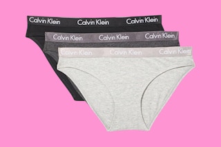 calvin klein underwear on a pink background