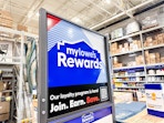 mylowes rewards instore signage 