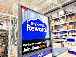 mylowes rewards instore signage