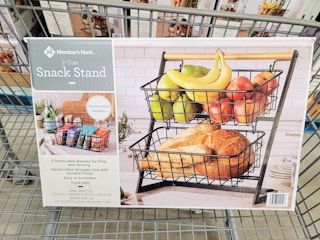 tiered snack stand in a cart