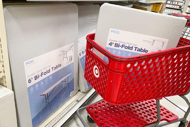 Folding Banquet Tables on Sale With Extra 15% Off: As Low as $25.83 at Target card image