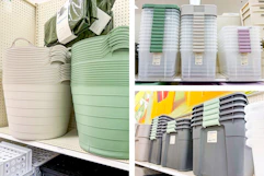 Storage area shots in Target store (featuring 3 different styles)