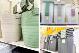 Storage area shots in Target store (featuring 3 different styles)