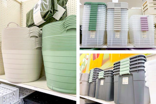 Storage area shots in Target store (featuring 3 different styles)