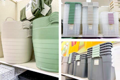 Storage area shots in Target store (featuring 3 different styles)