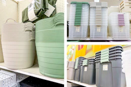 Storage area shots in Target store (featuring 3 different styles)