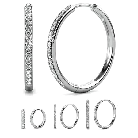 Crystal Hoop Earrings