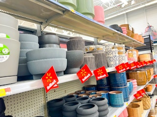 walmart ceramic planters area