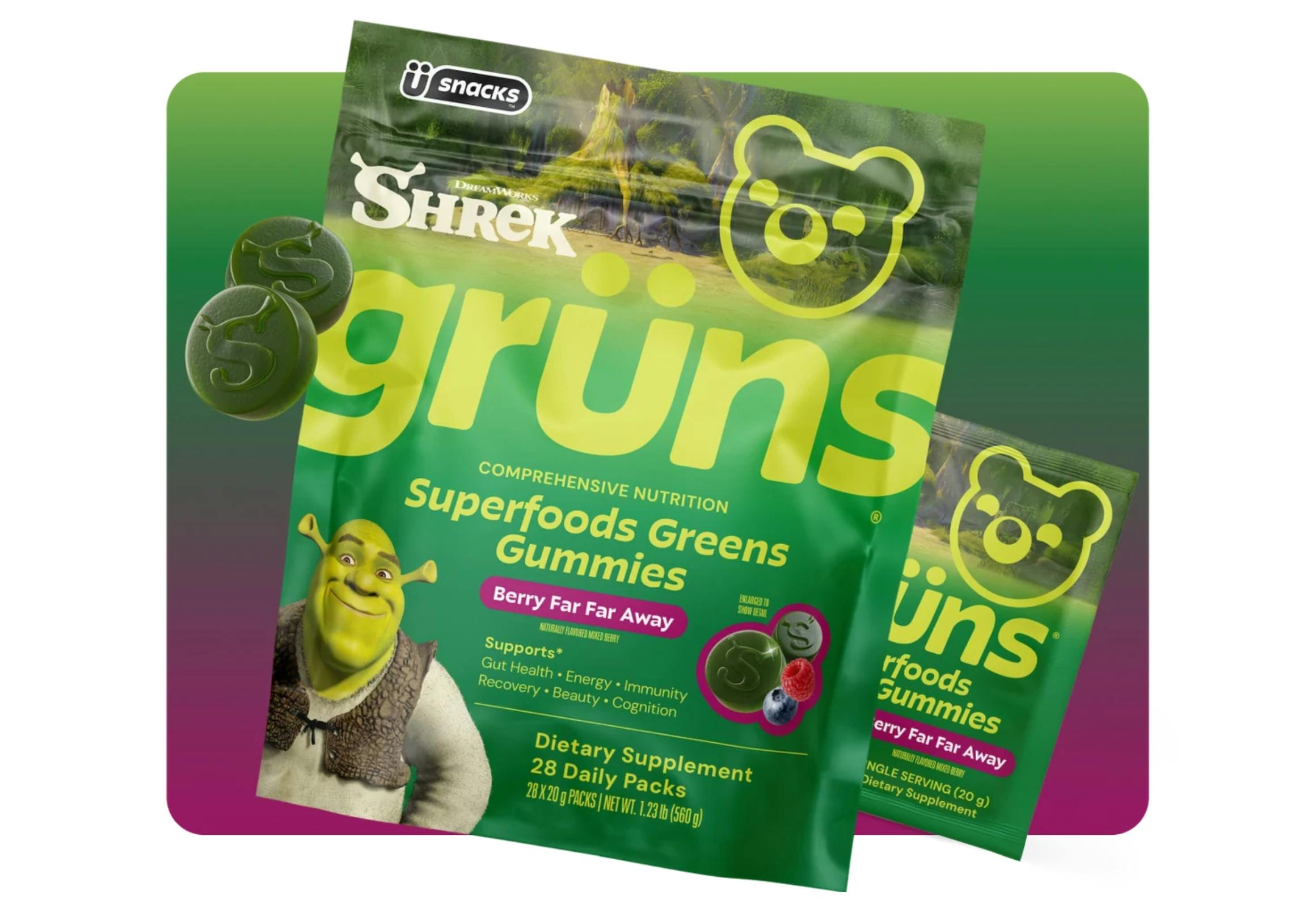 Gruns x Shrek Greens Gummies