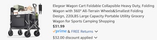 Wagon cart Amazon receipt