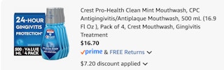 crest mouthwash pack Amazon receipt
