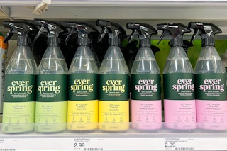 everspring all-purpose cleaners sitting on a target shelf
