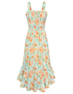 Women's Floral Boho Maxi Dress