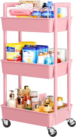 Pipishell 3 Tier Rolling Cart