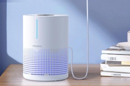 mooka air purifier on top of table