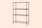 Stock image of the Best Office 4-shelf shelving system