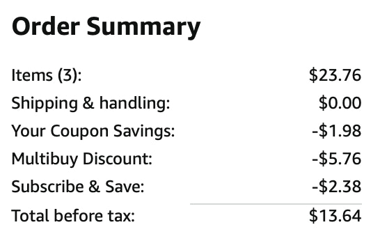 Coke Amazon receipt