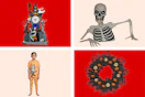 halloween items stock collage