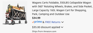 wagon cart Amazon receipt
