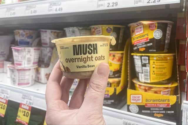 Get a Free Cup of Mush Overnight Oats at Meijer card image