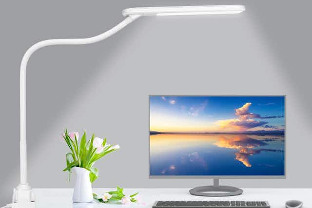 LED Desk Lamp With Clamp, Only $13.22 on Amazon card image