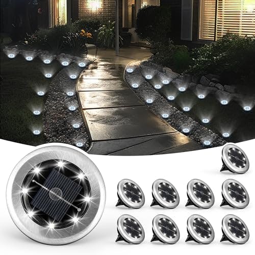 Solar Pathway Ground Lights 10-Pack