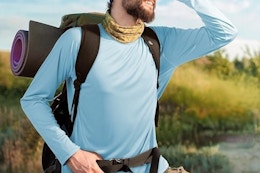 a man wearing a spf shirt