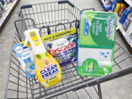 cascade febreze mr.clean swiffer in walgreens cart