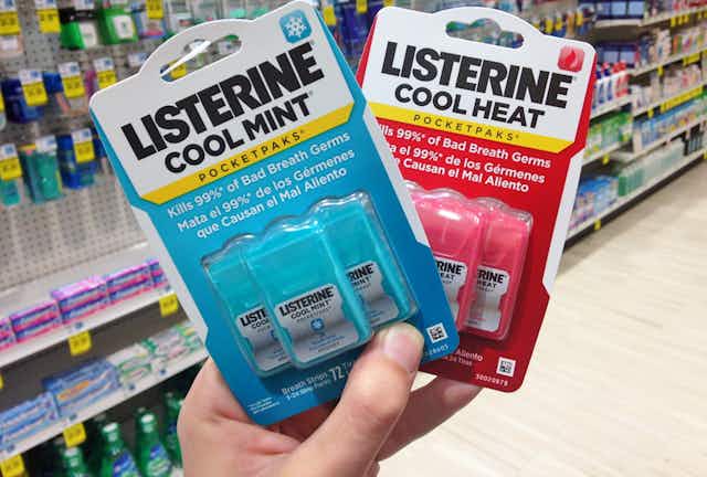 Listerine Pocketpaks Breath Strips: Get 6 for $7.43 on Amazon card image