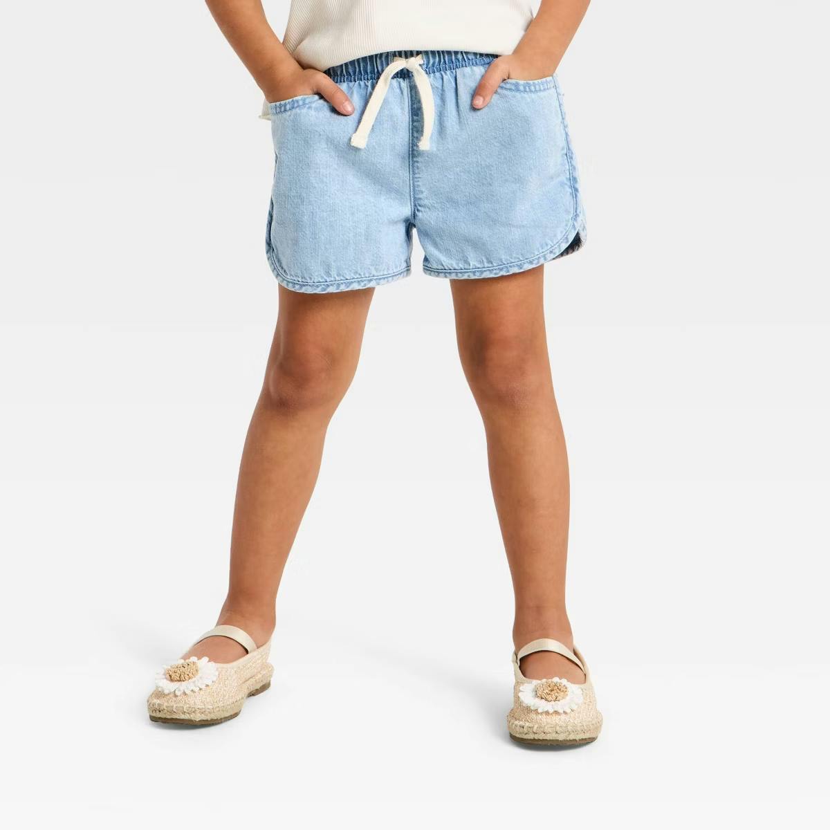 Cat and Jack Toddler Girls' Denim Woven Shorts 