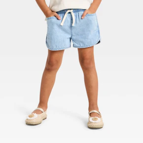 Cat and Jack Toddler Girls' Denim Woven Shorts