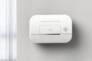 carbon monoxide detector installed on a wall