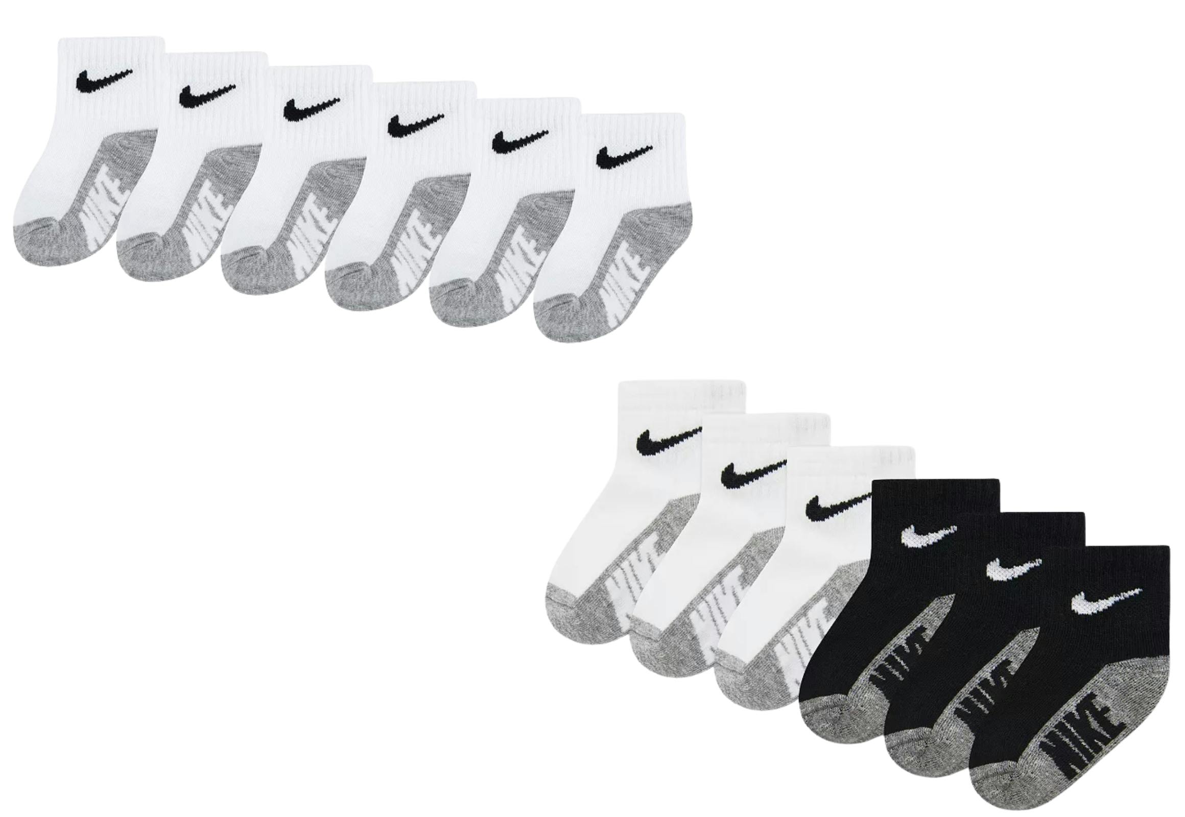 2 Nike Baby and Toddler Socks 6-Packs
