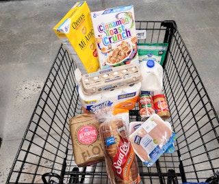 cart full of groceries