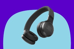 Stock image of a black pair of JBL headphones