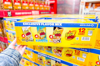 hand holding corn nuts snacks