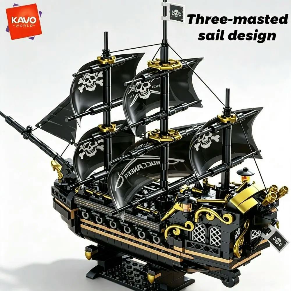 Pirate Ship Building Blocks Model