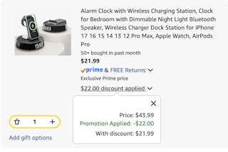 charging station Amazon receipt