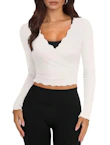 Women's Long Sleeve Wrap Top
