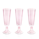 Pink Plastic Champagne Flutes